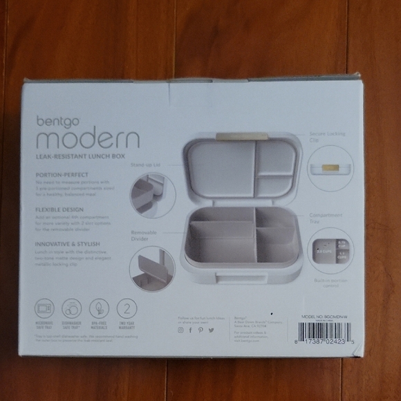 Bentgo Modern Leak-Resistant Lunch Box - White - Picture 3 of 4